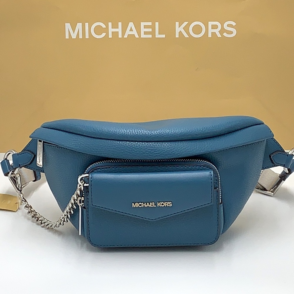 MICHAEL KORS 
Maisie Large Pebbled Leather 2-in-1 Waistpack Fannypack Crossbody - Picture 3 of 16